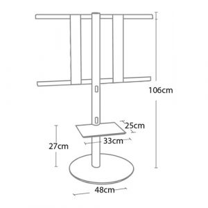 L&C Pedestal 1 TV Standaard Zwart