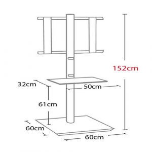 L&C Handy Maxi 150cm Vloerstandaard Wit