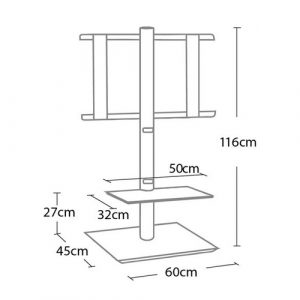 L&C Handy 120 cm TV Standaard Zwart