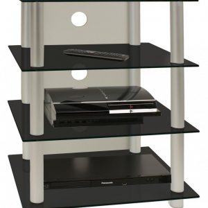 VCM TV meubel TV kast Blados zwart glas