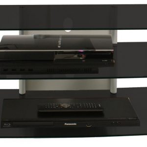 TV meubel kast Sindas zwart glas