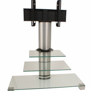 TV voet standaard Amalo mini verrijdbaar (zilver)