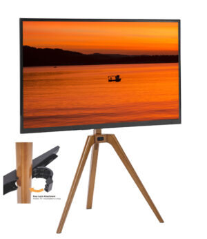 Houten TV standaard Deens | Houten TV standaard driepoot